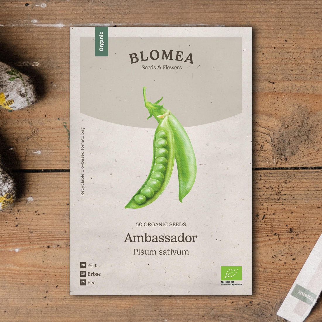 Herneen siemenet 'Ambassador' - 50 luomusiementä
