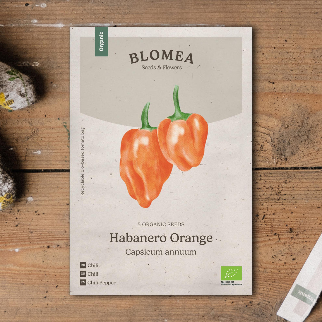 Chilin siemenet 'Habanero Orange' - 5 luomusiementä