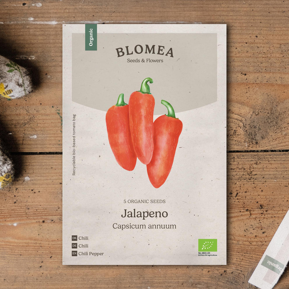 Chilin siemenet 'Jalapeno' - 5 luomusiementä