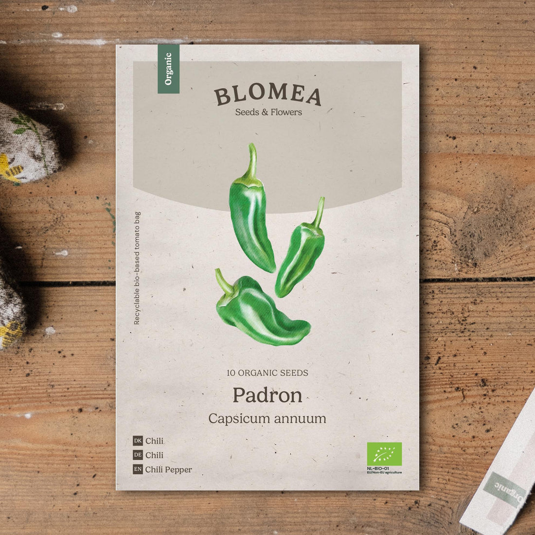 Chilin siemenet 'Padron' - 10 luomusiementä