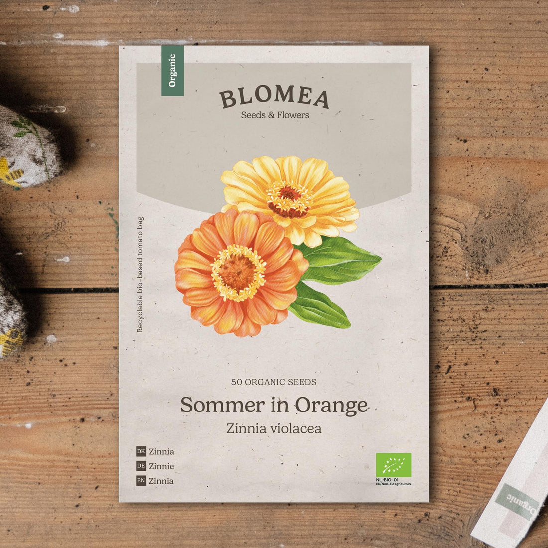 Tsinnian siemenet 'Summer in Orange' - 50 luomusiementä