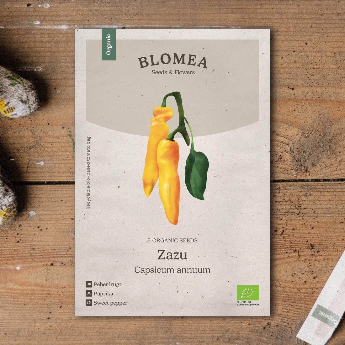 Keltainen makea paprika 'Zazu' - 5 luomusiementä