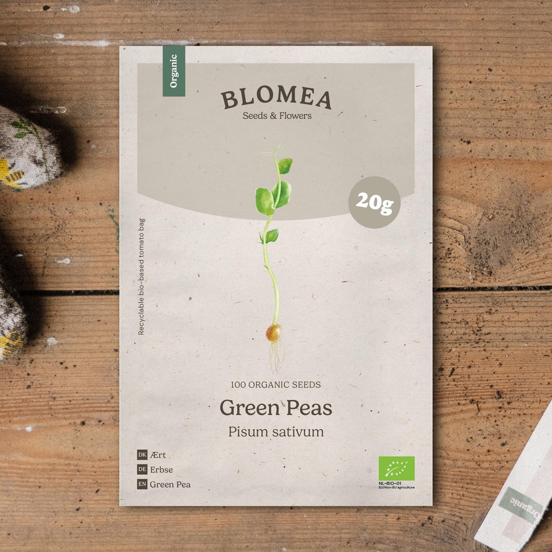 Herneenversojen mikrovihreiden siemenet - 100 luomusiementä