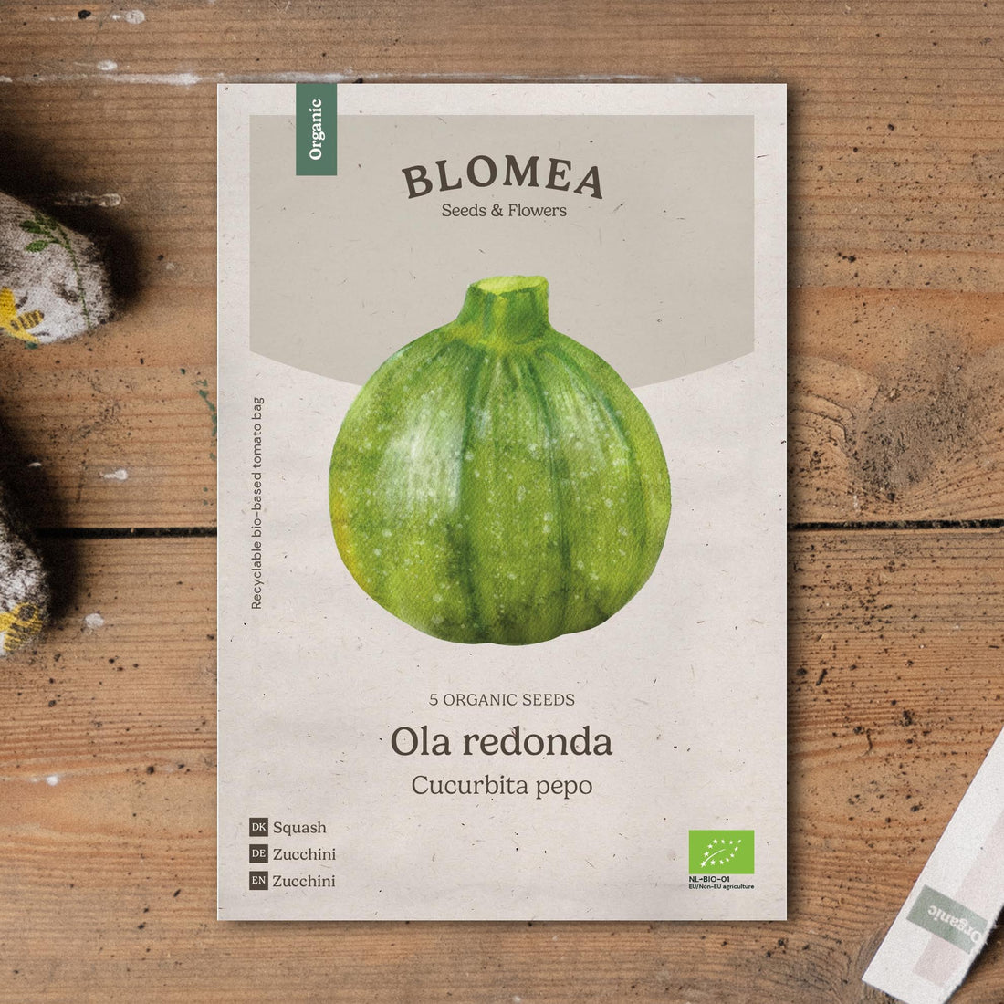 Kesäkurpitsan siemenet 'Ola redonda' - 5 luomusiementä