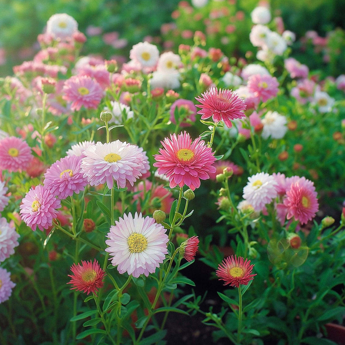 Kiinanasterin siemenet 'Yksikukkainen' - 125 luomusiementä