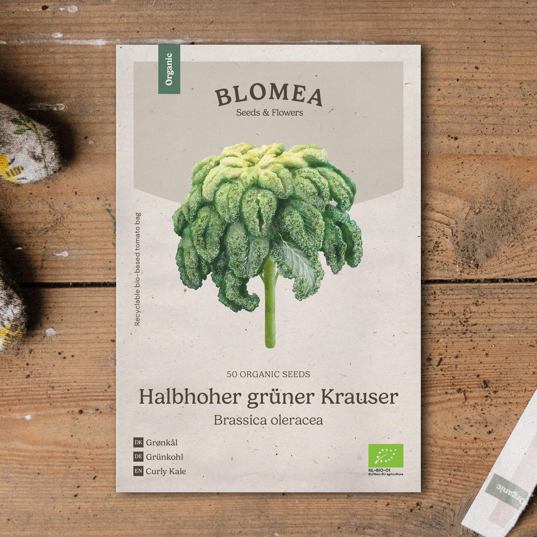 Lehtikaalin siemenet 'Halbhoher grüner Krauser' - 50 luomusiementä