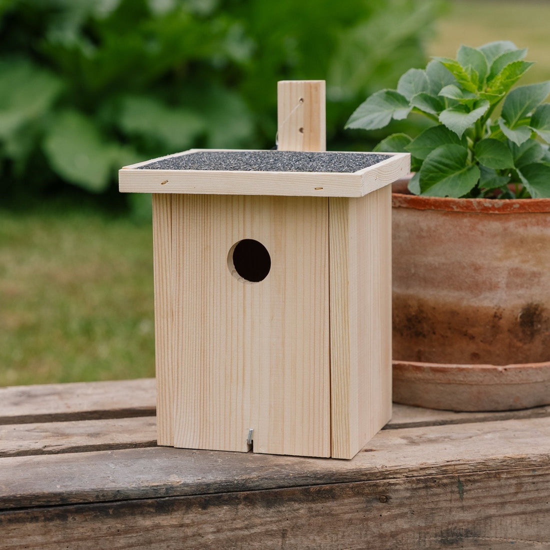 Linnunpönttö, luonnonvärinen, Pituus: 19 cm Leveys: 19 cm Korkeus: 22 cm