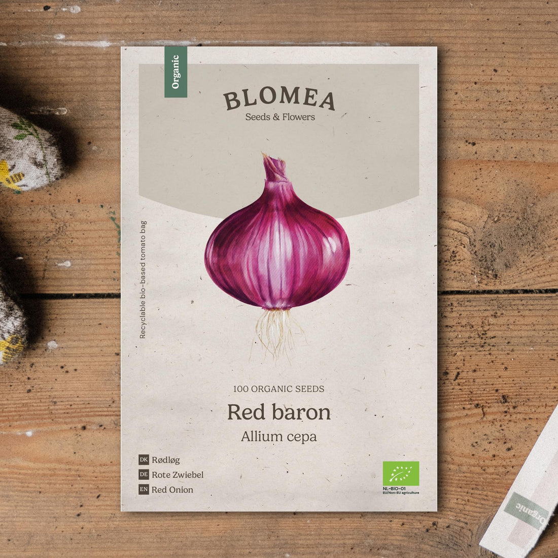 Punasipulin siemenet 'Red baron' - 100 luomusiementä