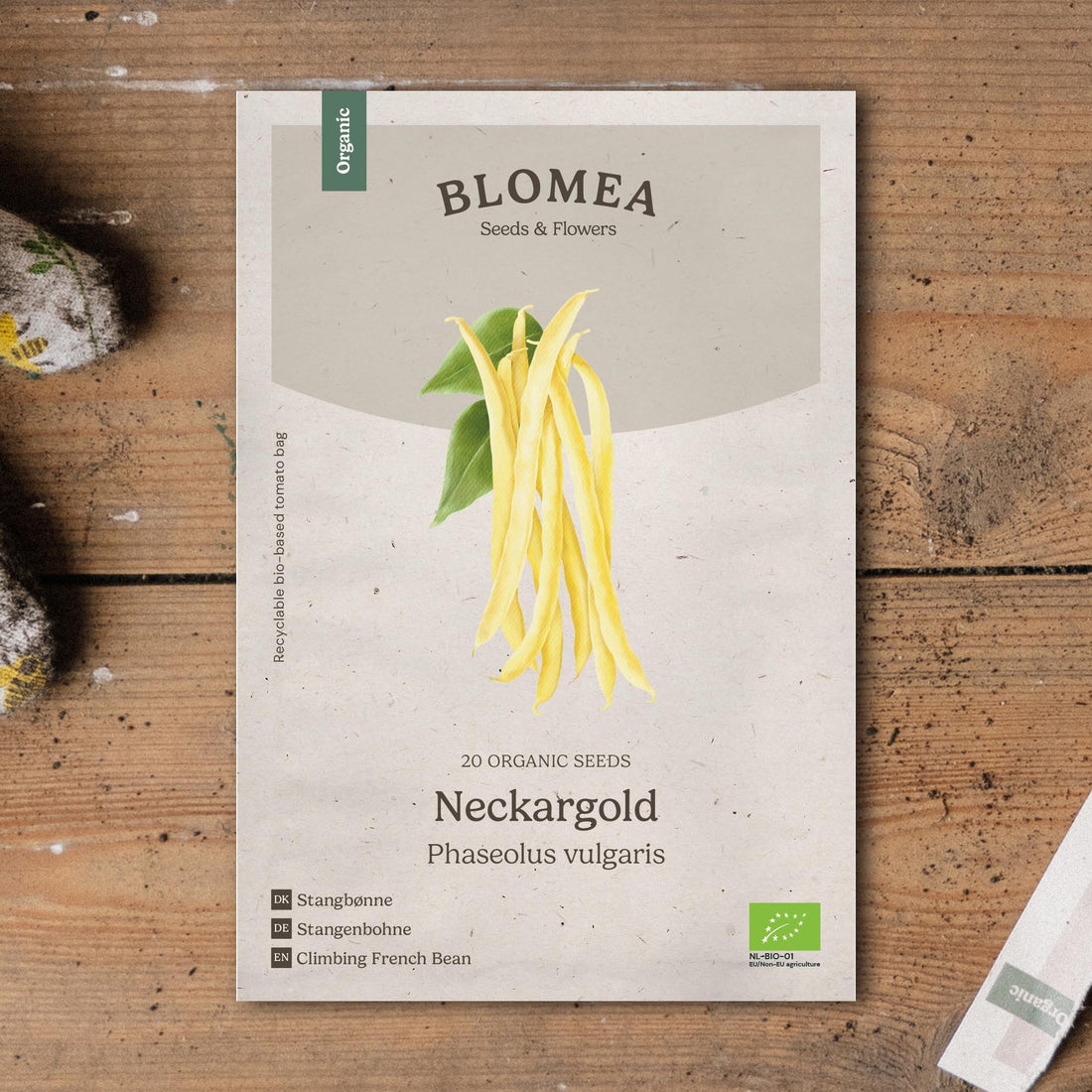 Salkopapujen siemenet 'Neckargold' - 20 luomusiementä