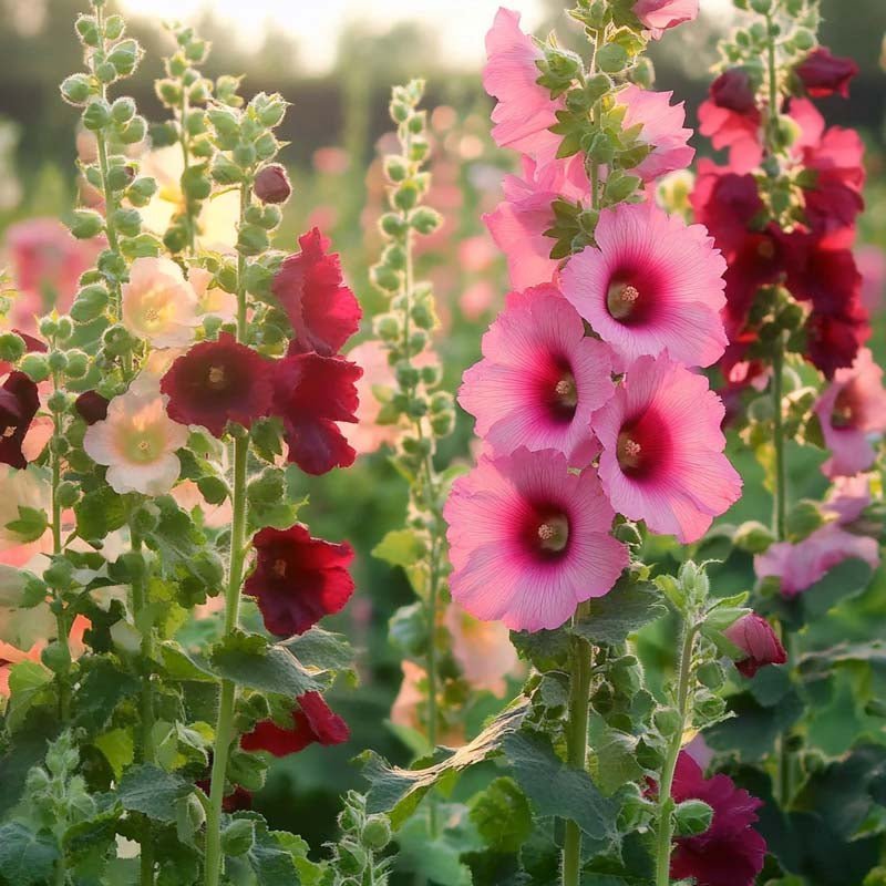 Salkoruusun siemenet 'Hollyhock' - 25 luomusiementä