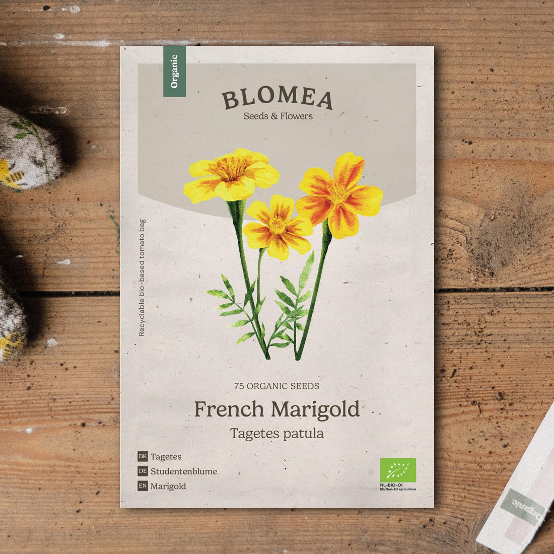 Samettikukan siemenet 'French Marigold' - 75 luomusiementä