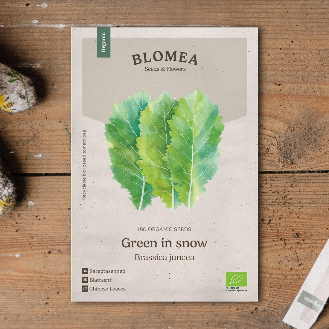 Sarepta-sinapin siemenet 'Green in snow' - 180 luomusiementä