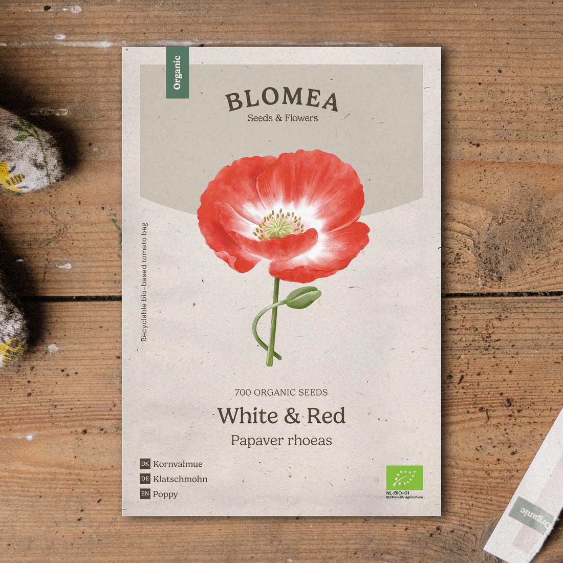 Silkkiunikon siemenet 'White & Red' - 700 luomusiementä