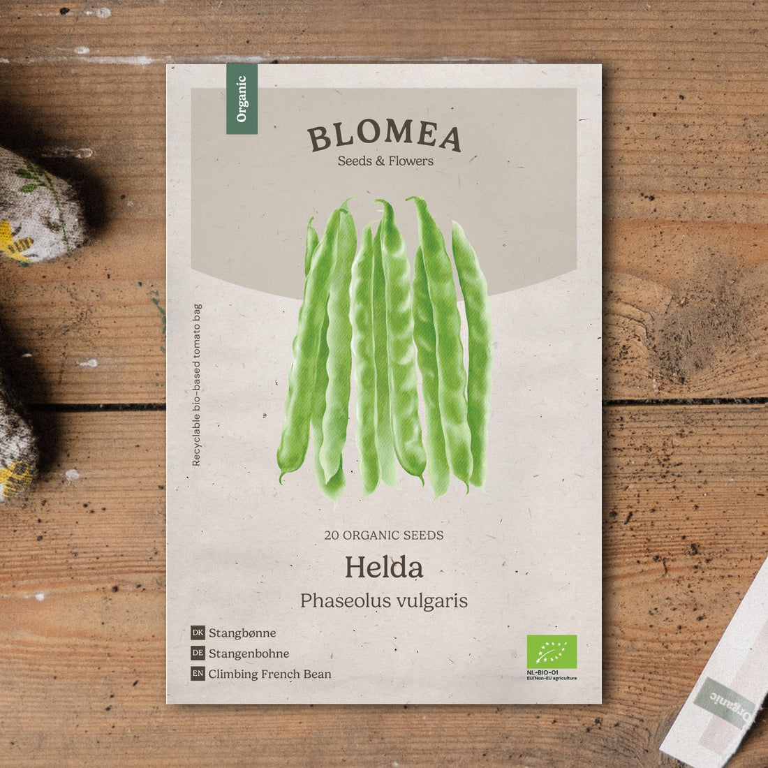 Salkopapujen siemenet 'Helda' - 20 luomusiementä