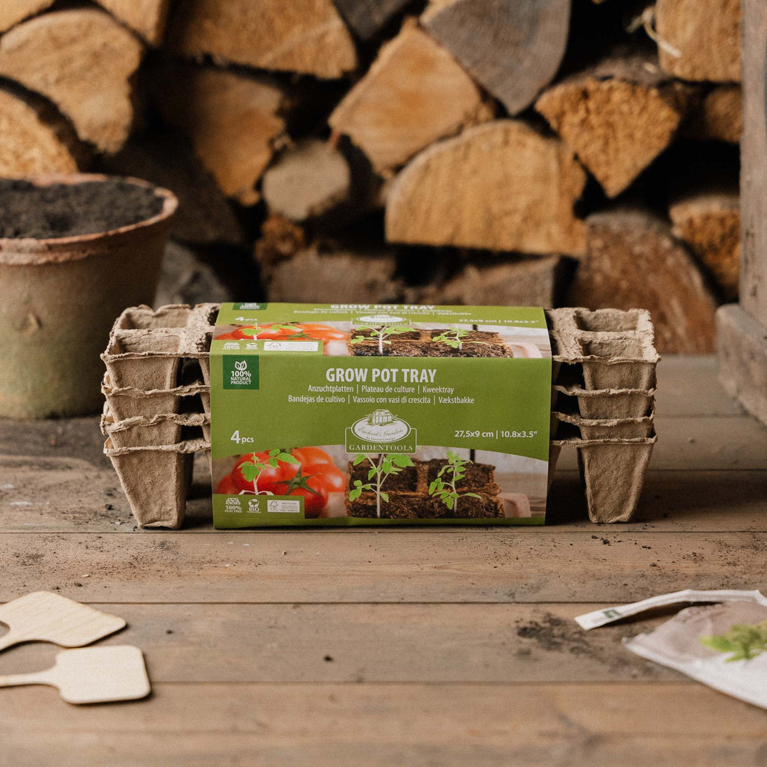 Suuri biohajoava siemenalusta, 4 kpl