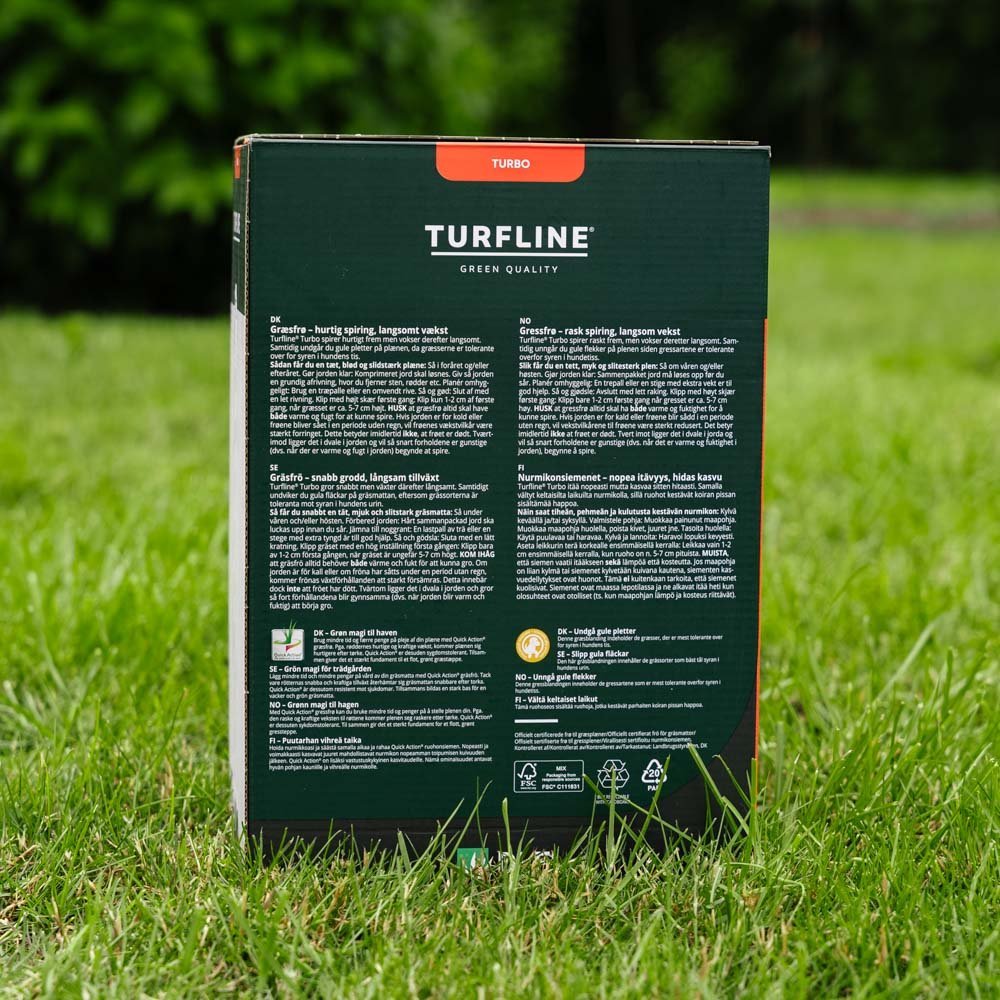 Turfline Turbo ruohonsiemenet, 2,1 kg (105 m²)