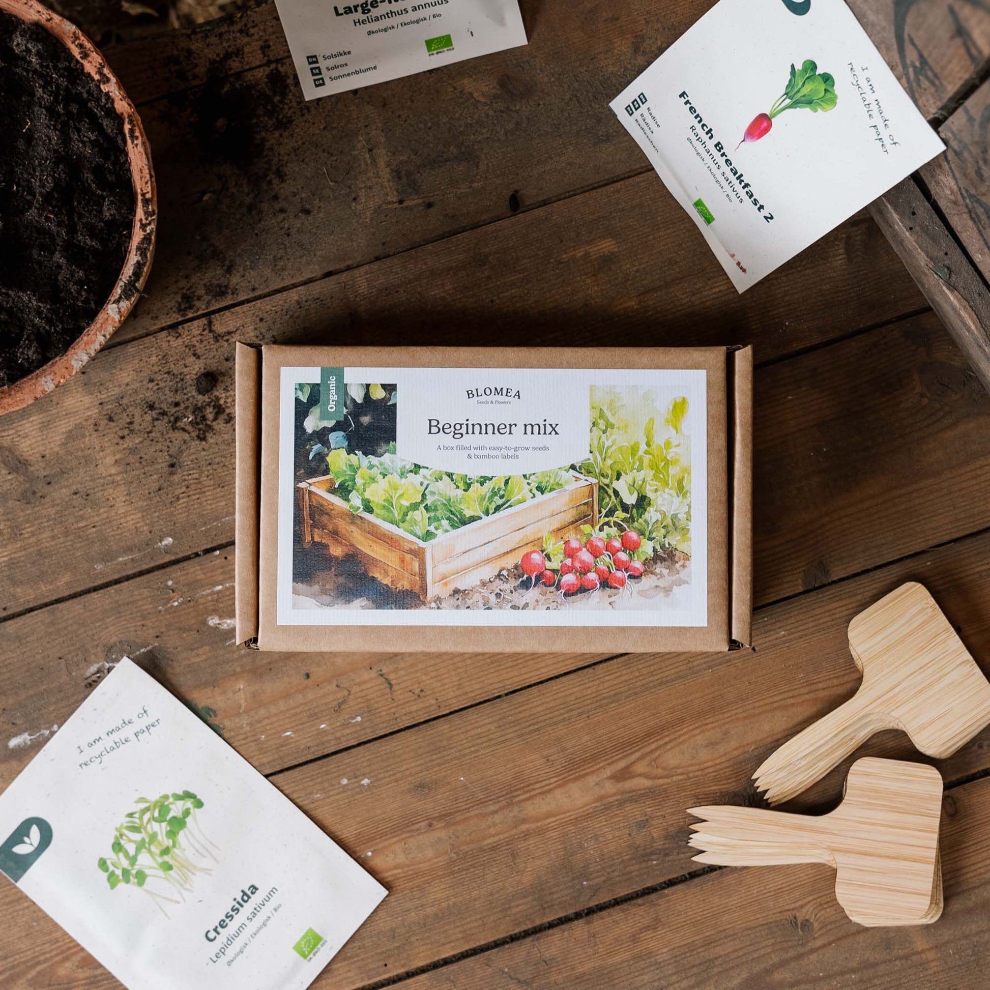 Aloittelijan laatikko - 12 pussia luomusiementä