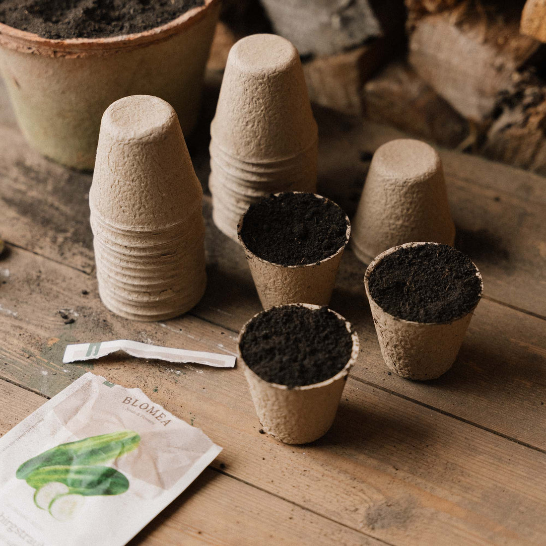 Biohajoava kuituruukku 5 cm, 24 kpl