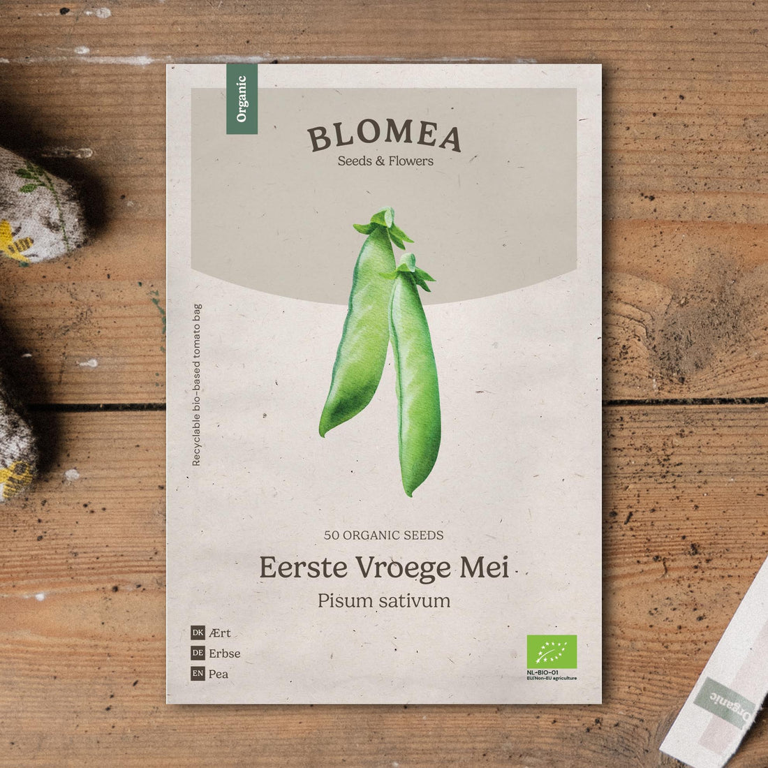 Herneensiemenet 'Eerste Vroege Mei' - 50 luomusiementä