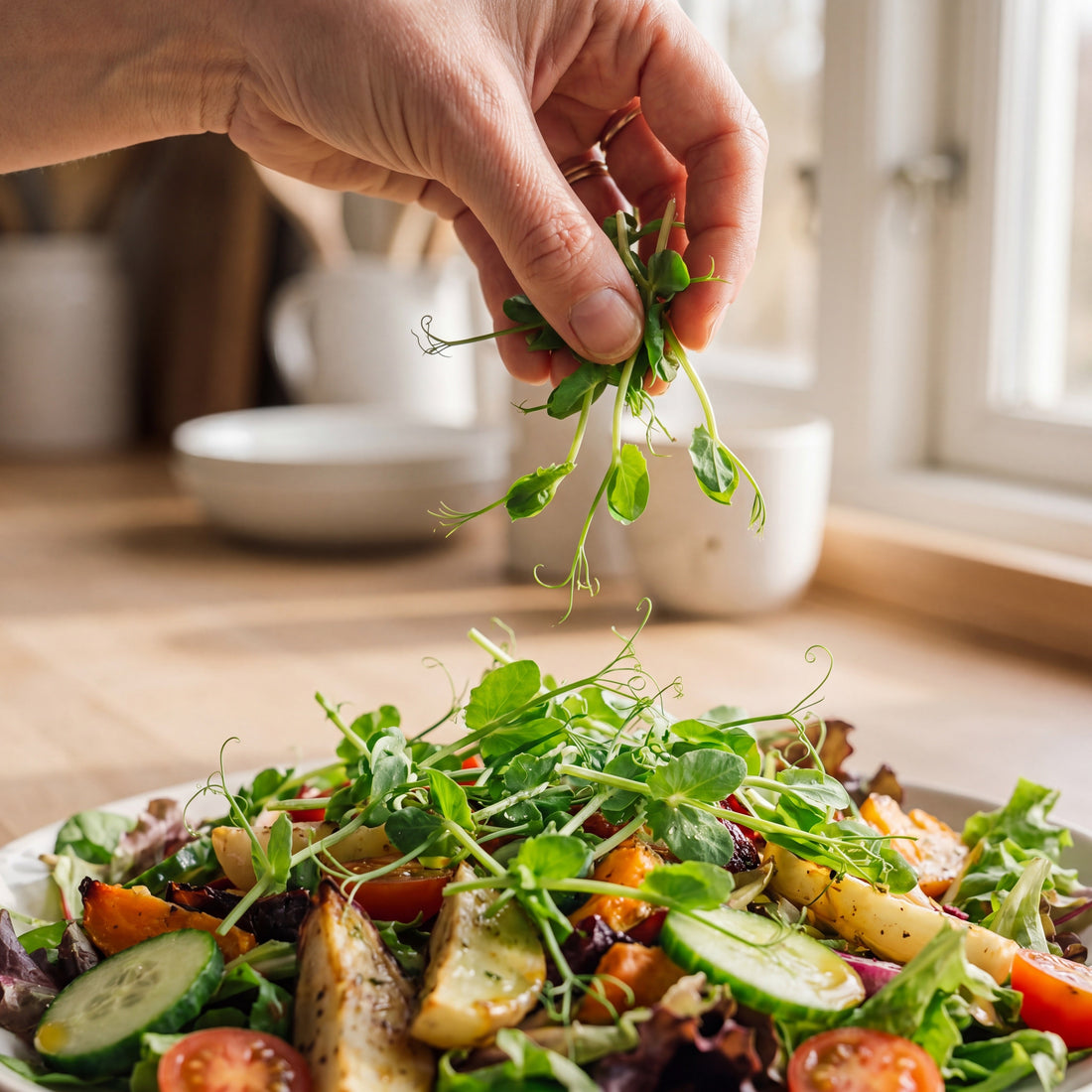 Ærteskud mikrogrønt frø - 100 Økologiske Frø