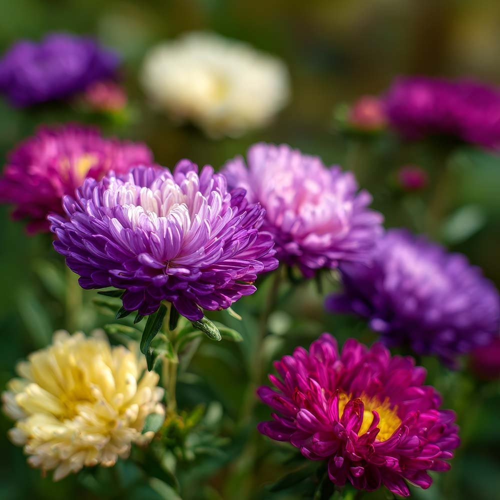 Kiinanasterin siemenet 'Biedermeier' - 125 luomusiementä