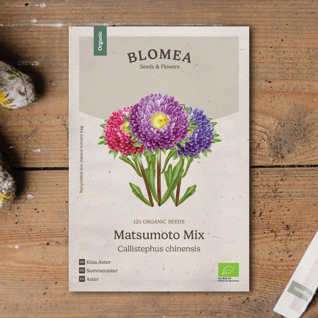 Kiinanasterin siemenet 'Matsumoto Mix' - 125 luomusiementä