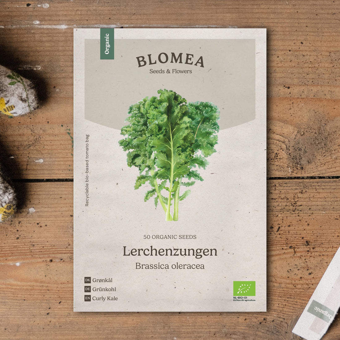 Lehtikaalin siemenet 'Lerchenzungen' - 50 luomusiementä