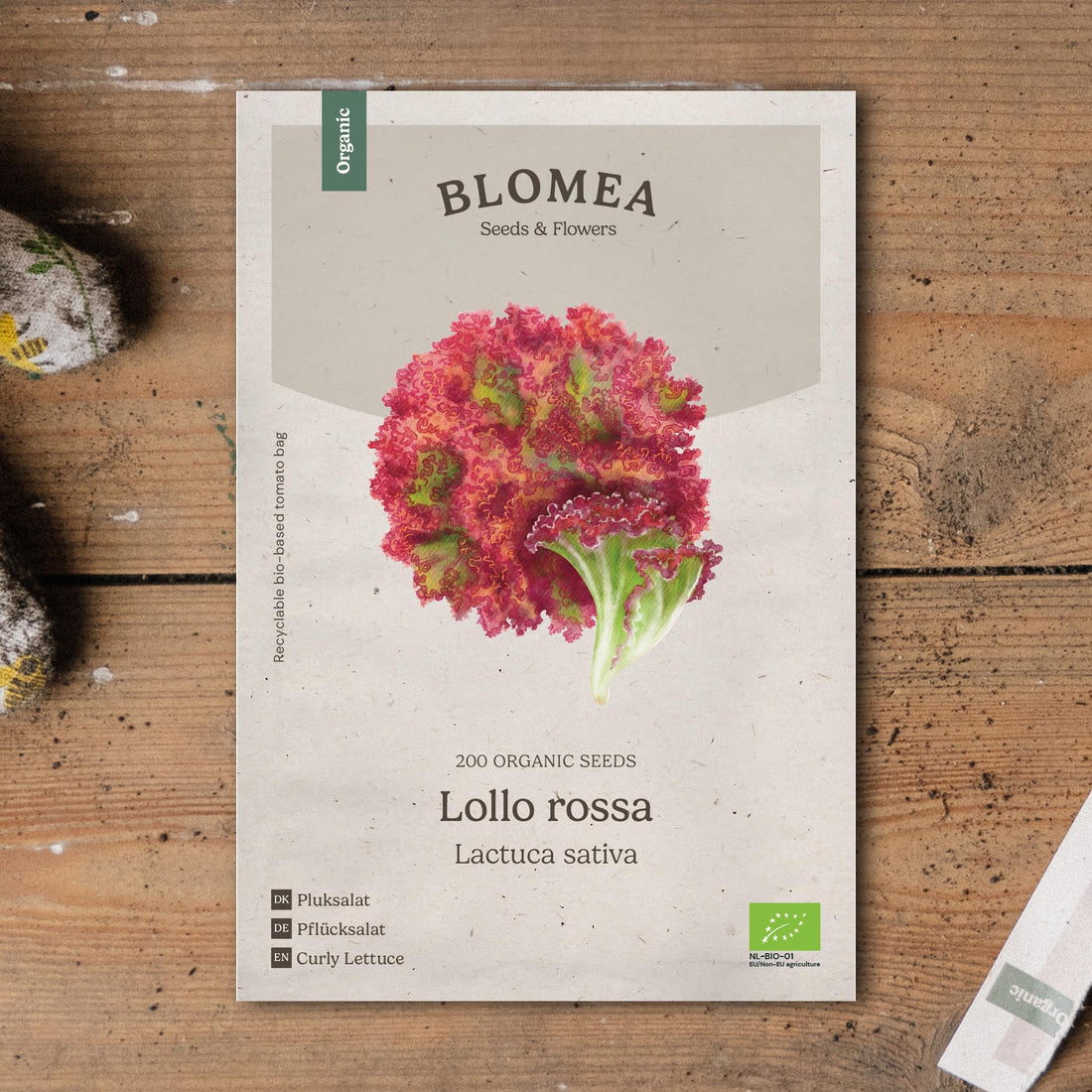 Lehtisalaatin siemenet 'Lollo rossa' - 200 luomusiementä