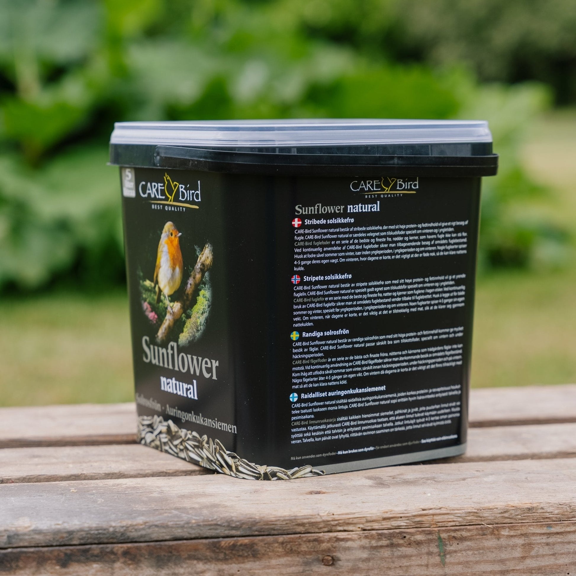 Linnunruoka, Auringonkukan siemenet, luonnollinen, 5 L