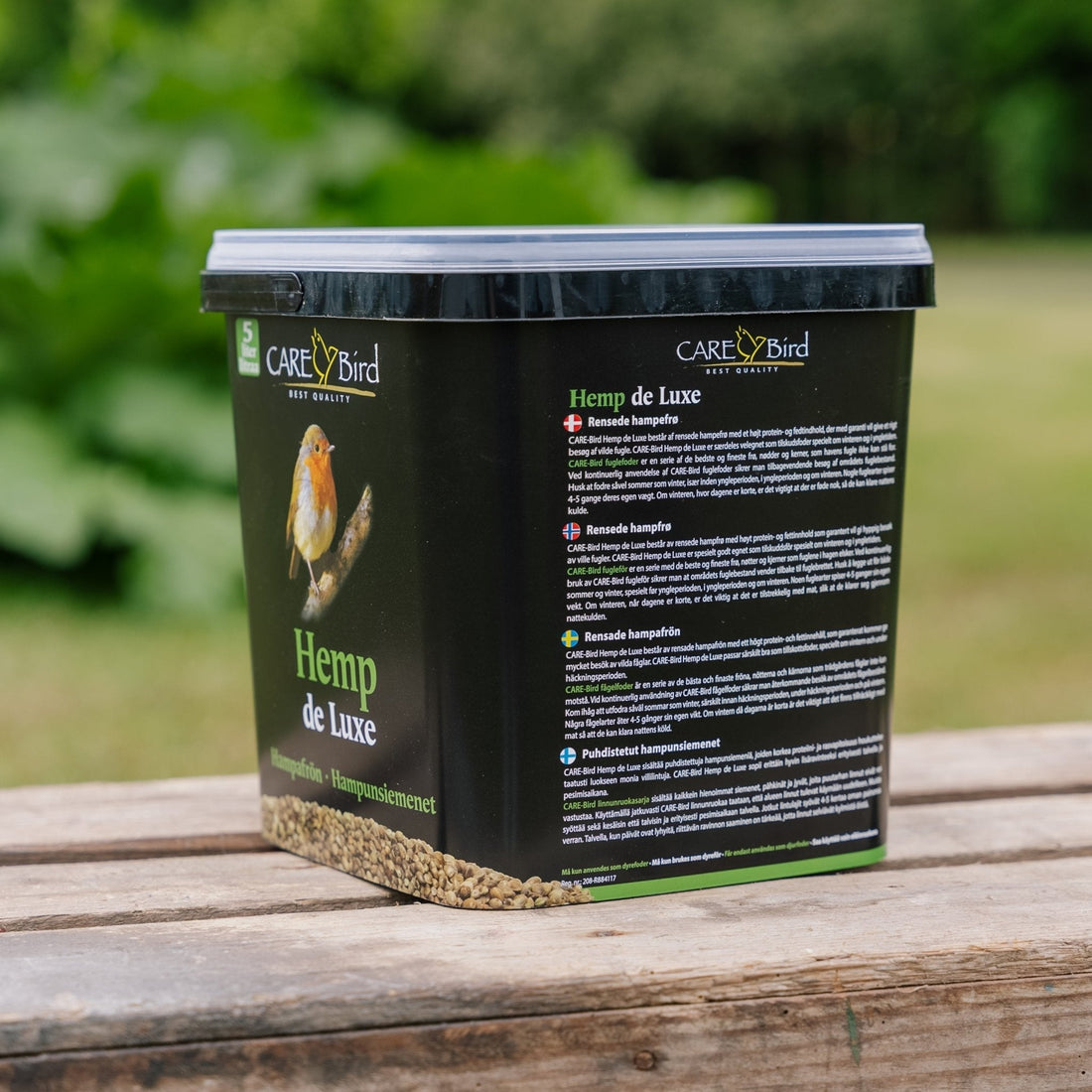 Linnunruoka, Hampun siemenet, 5 L