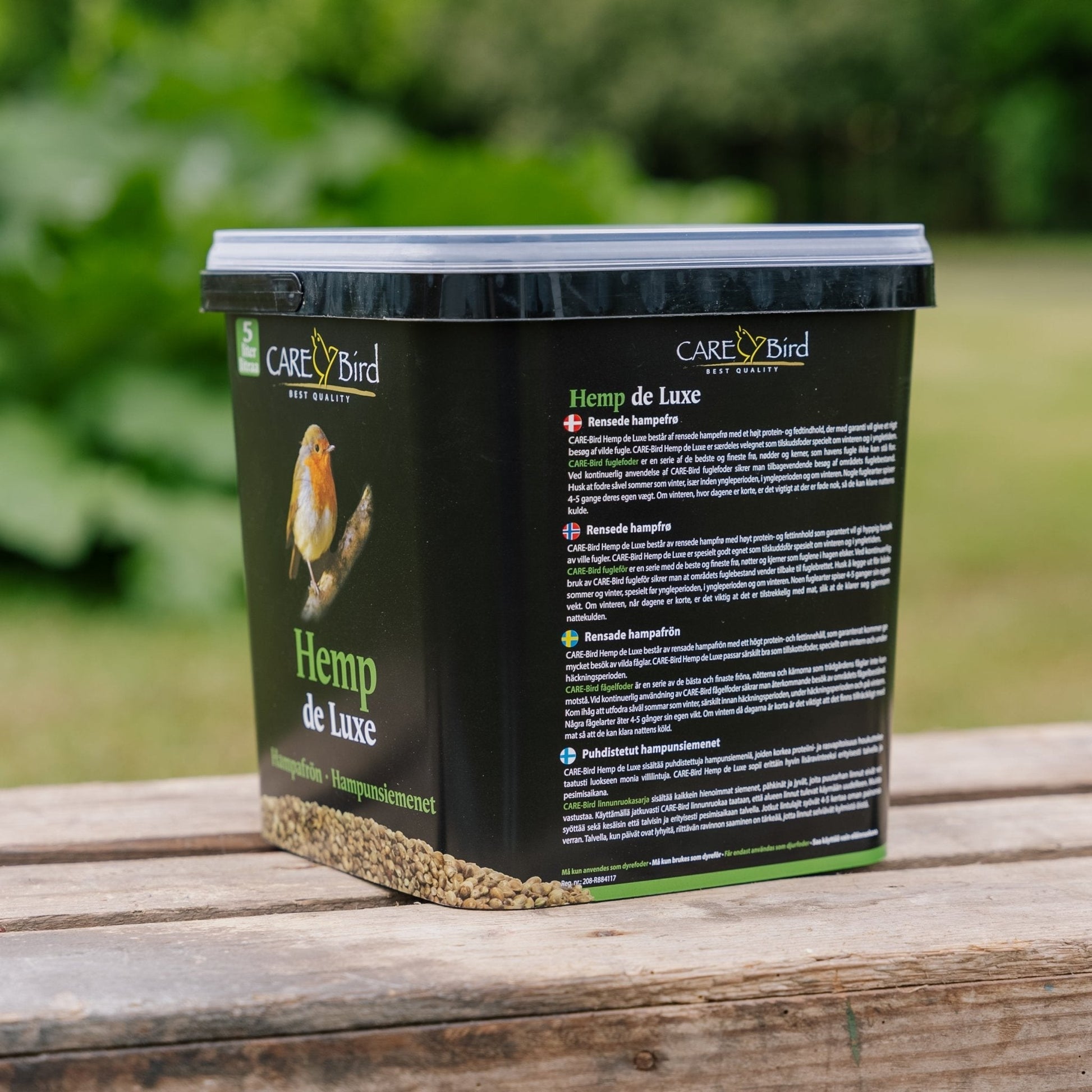 Linnunruoka, Hampun siemenet, 5 L