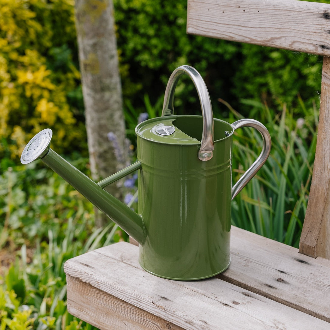 Metallinen kastelukannu, 4,5 l, tweedinvihreä