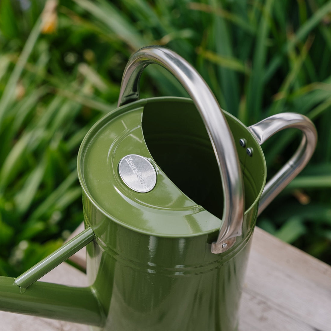 Metallinen kastelukannu, 4,5 l, tweedinvihreä