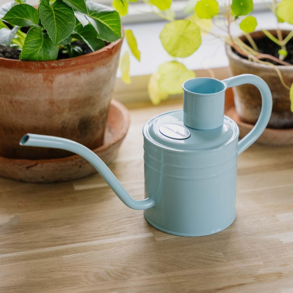 Metallinen kastelukannu sisäkäyttöön, 1 L, taivaansininen