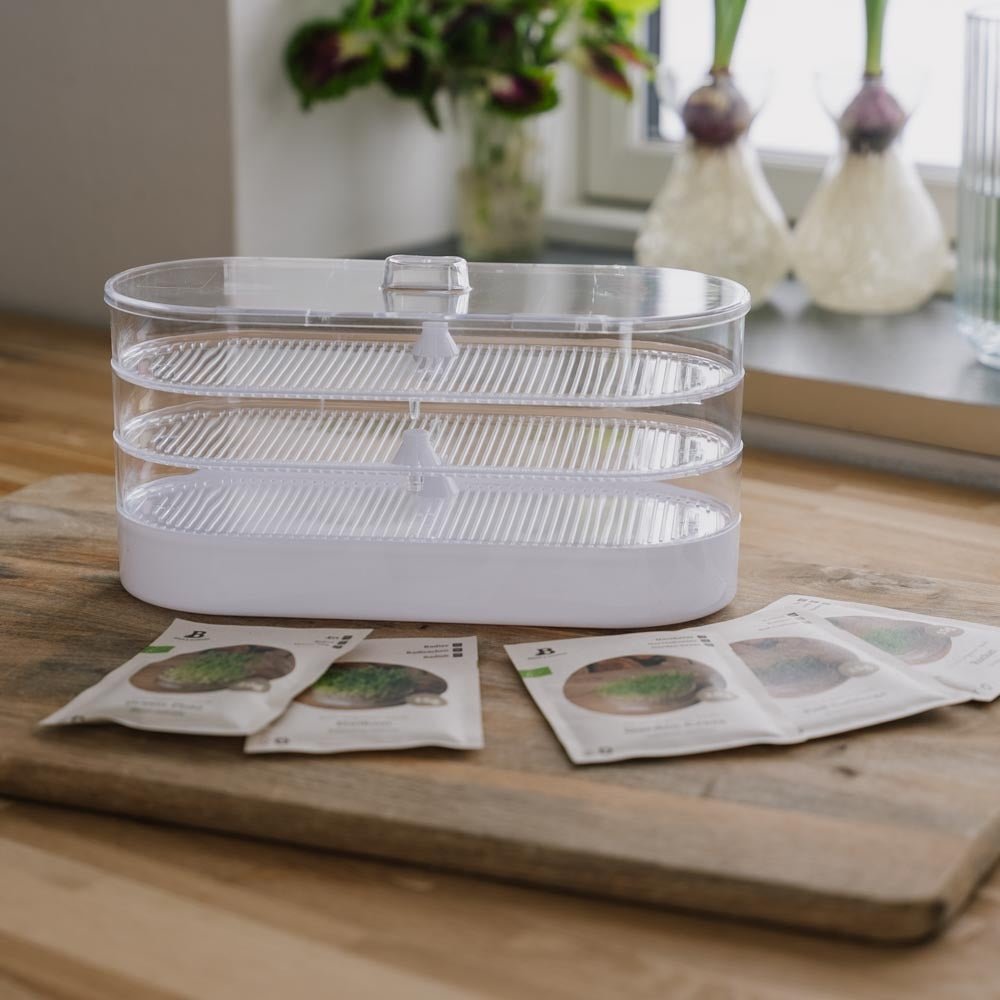 Microgreensaloituspakkaus ja ittorni