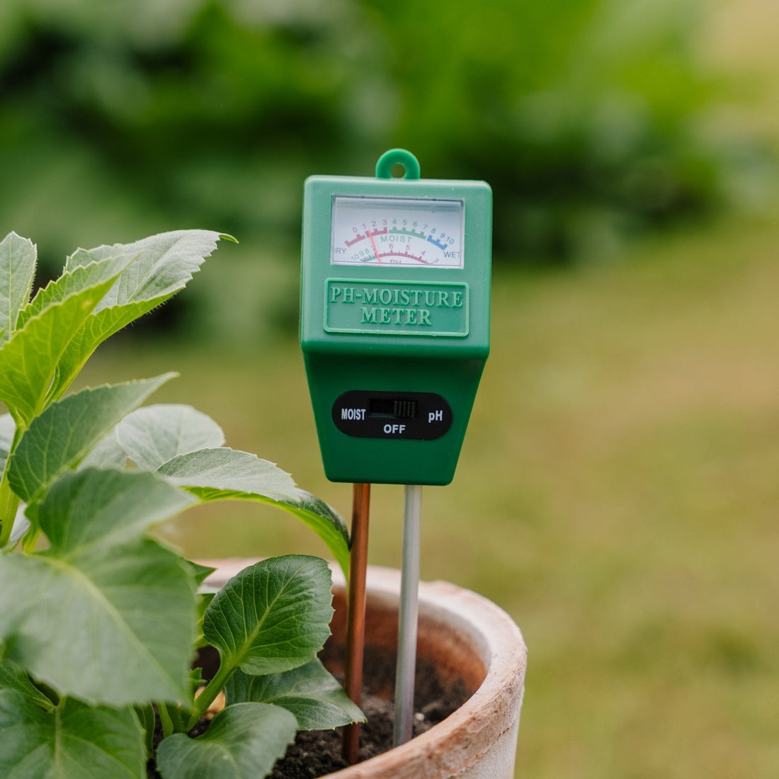 pH - ja kosteusmittari