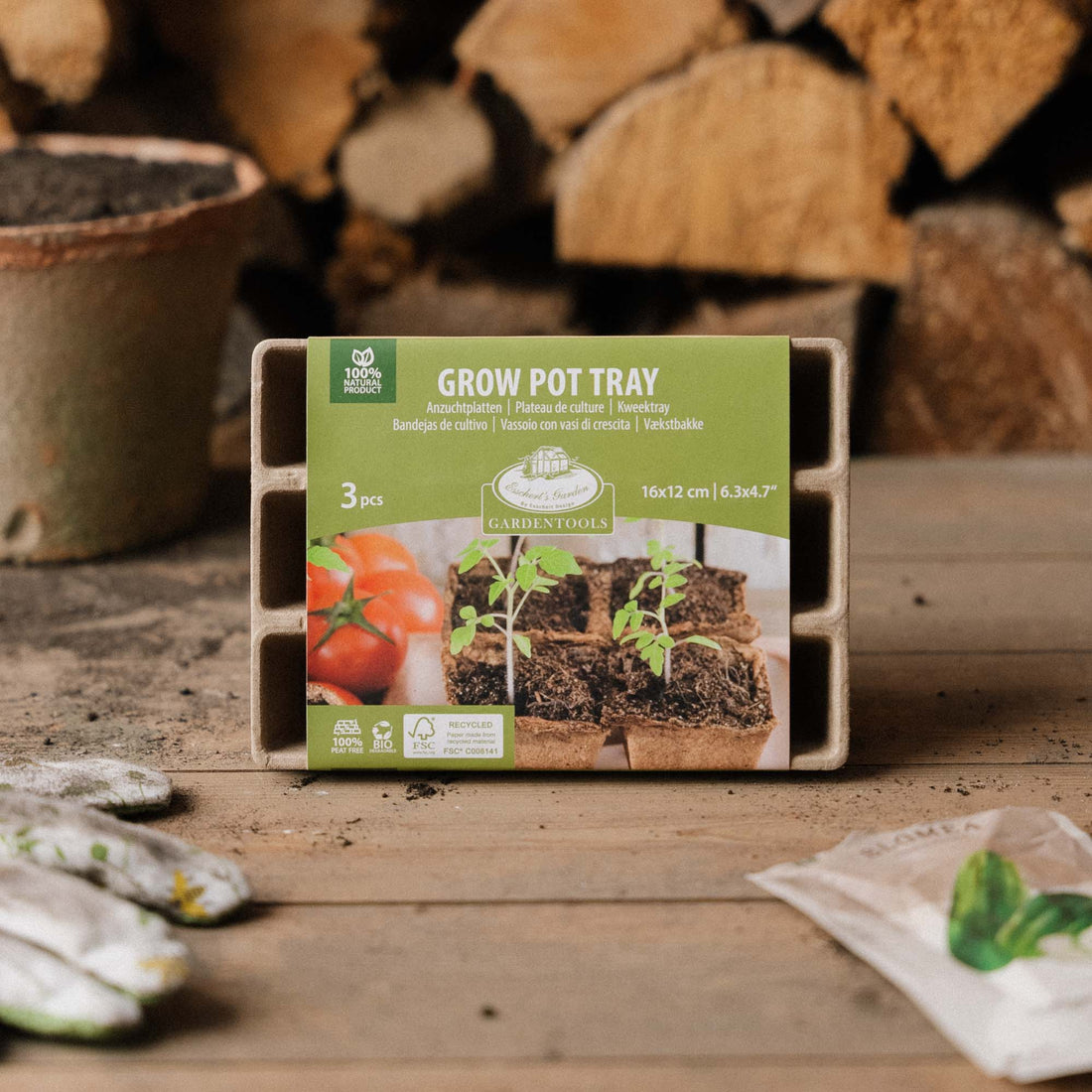 Pienet biohajoavat siemenalustat, 3 kpl