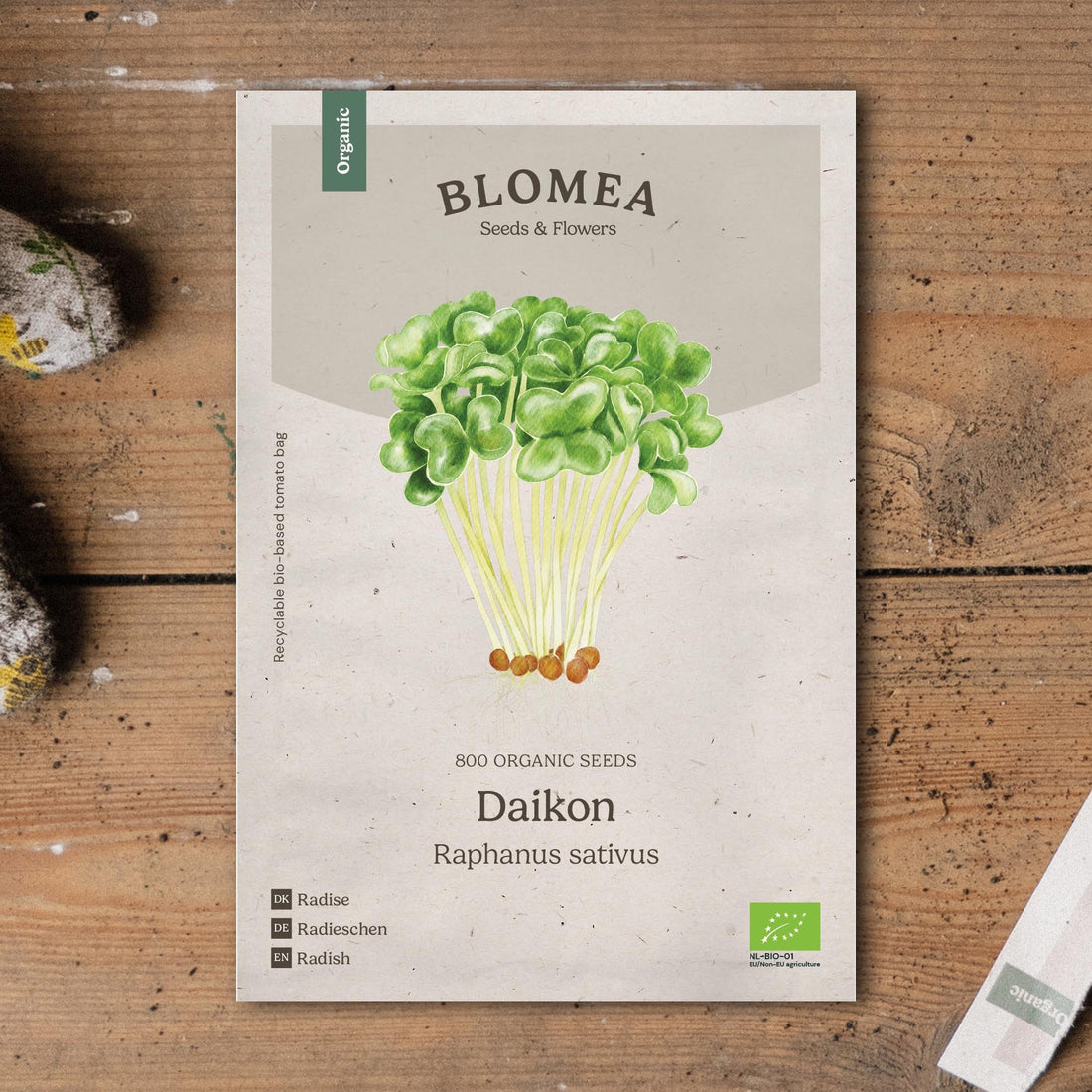 Retiisin mikrovihreiden siemenet - 800 luomusiementä