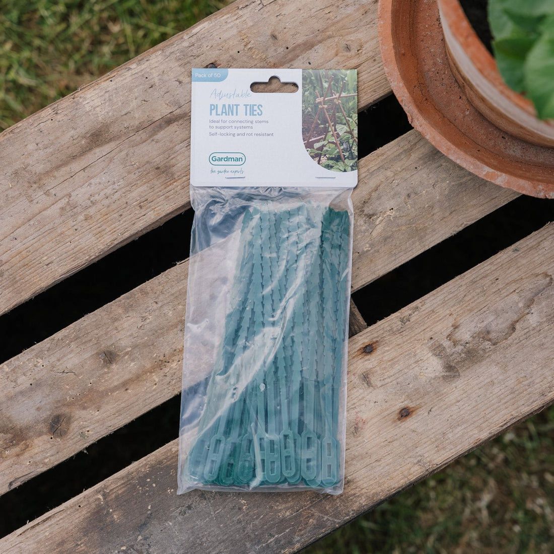 Säädettävät kasvinsidontanauhat, 50 kpl