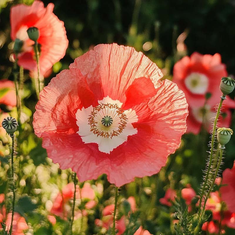 Silkkiunikon siemenet 'White & Red' - 700 luomusiementä