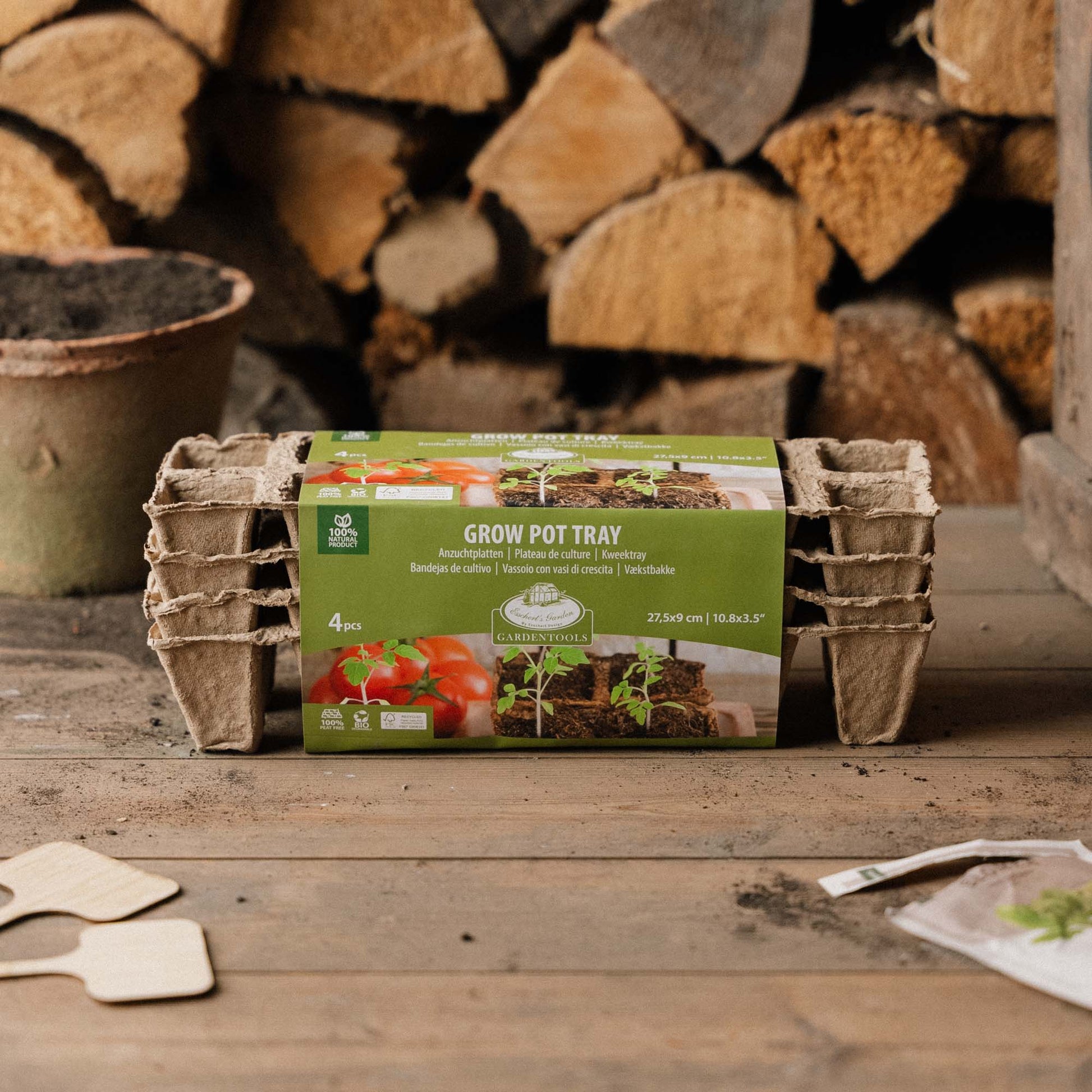 Suuri biohajoava siemenalusta, 4 kpl