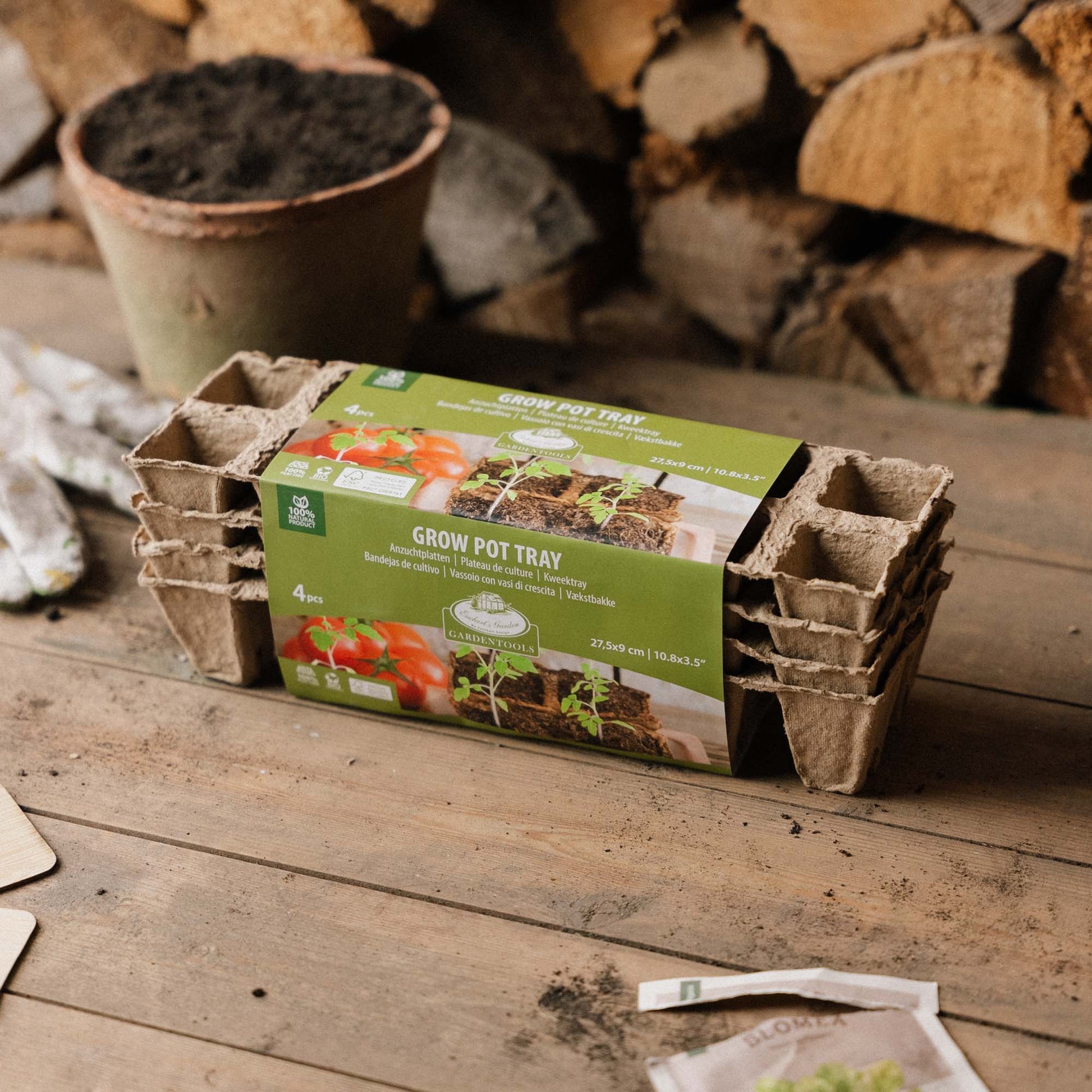 Suuri biohajoava siemenalusta, 4 kpl