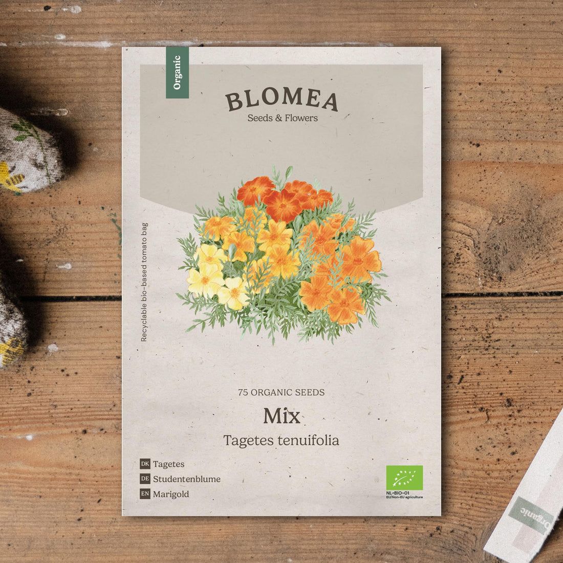 Samettikukan siemenet 'French Marigold, Mixed' - 75 luomusiementä