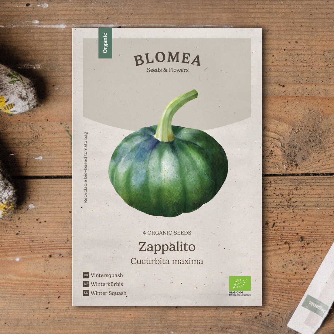 Talvikurpitsan siemenet 'Zappalito' - 4 luomusiementä