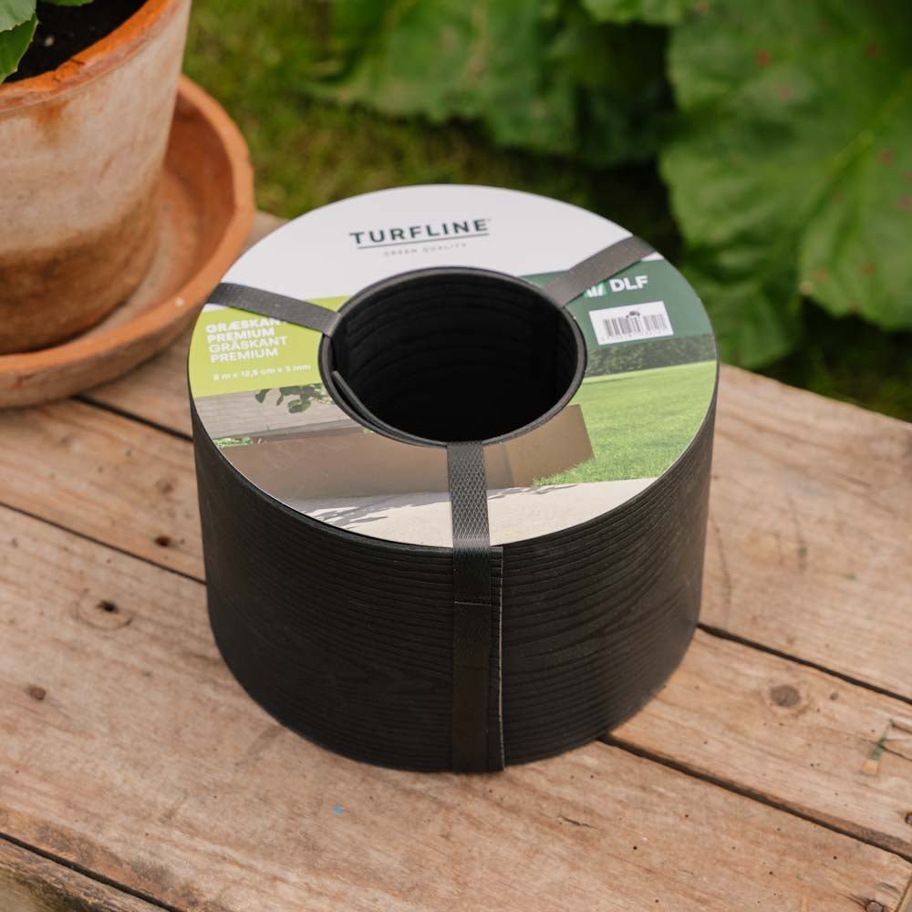 Turfline Premium - nurmikon reunus, musta, 8 m / 12,5 cm / 3 mm